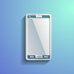 Vector background with a smartphone