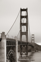 Panele Szklane Podświetlane  Most złotej bramy