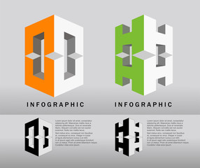 Two vector infographic design elements
