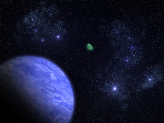Neptune with Uran in deep universe © matkovci