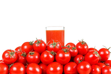 Tomato juice  isolated on white background