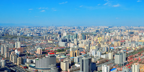 Fototapeta na wymiar Beijing aerial view