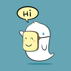 Friendly Ghost Wearing a Mask