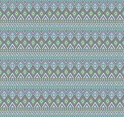 ボヘミアン・トライバル柄パターン（青系）