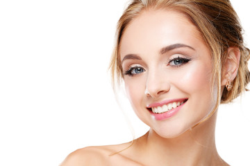 Fototapeta premium Studio shot of a beautiful young woman with perfect skin against