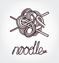 noodles and chopsticks, traditianal east food