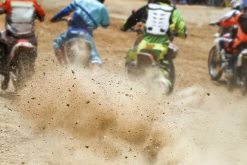 Dekokissen Dirt debris from a motocross race © toa555