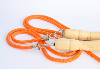 Skipping rope on white background