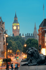 Fototapeta na wymiar Street view of Trafalgar Square