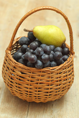 Basket full of grapes