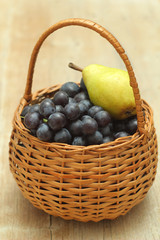 Basket full of grapes
