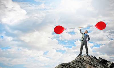 Thinking he is strong