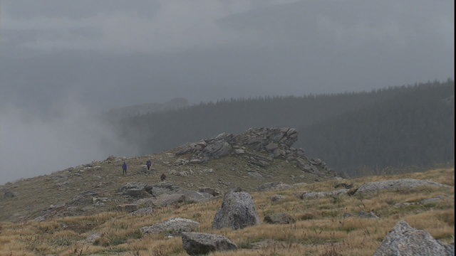 Hikers on Mt. Evans, Colorado