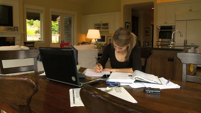 MWS high school student studying/computer