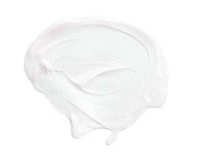 Blob of white beauty cream isolate on white (clipping path)