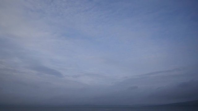 cloudy skies over water