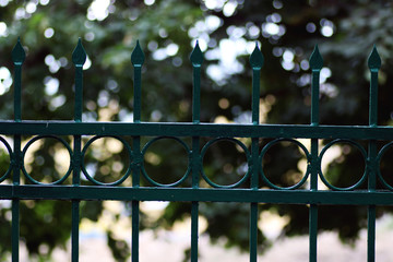 lattice fence with spikes