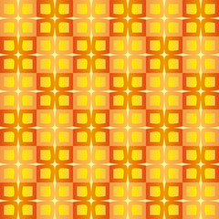 Abstract pattern with red and orange decorative squares