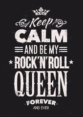 Naklejka premium Rock Queen Typography