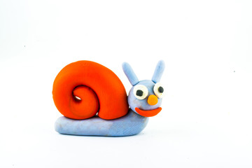 snail  ,clay on white background © meen_na