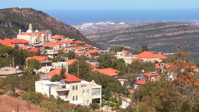 Christian village in the hills of Lebanon.