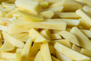 raw sliced potato