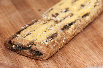 Pastry with spinach stuffing