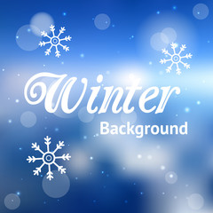 Abstract blue winter background