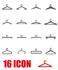 Vector grey hanger icon set