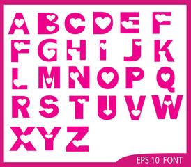 Eps 10 font heart design