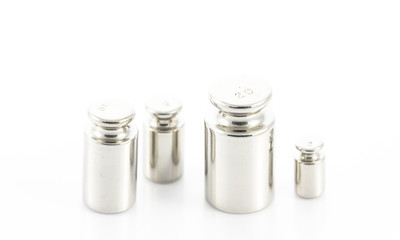 Calibration weight on white background