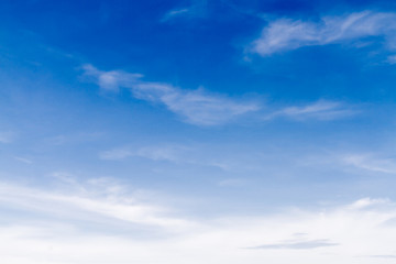 Blue sky background with white clouds.Blur or Defocus image.