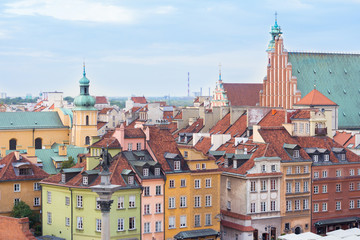 Plakaty  panoramę centrum Warszawy