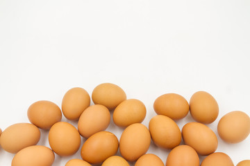 Eggs isolated on white background