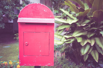 Mailboxes with filter effect retro vintage sty