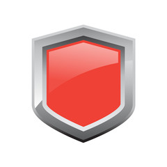 Red shield vector
