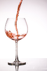 Empty wine glass. isolated on a white background