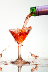 Empty wine glass. isolated on a white background