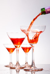 Empty wine glass. isolated on a white background