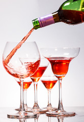 Empty wine glass. isolated on a white background