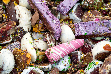 Variety of color sweets