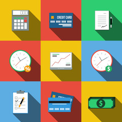 Set of icons in a flat style