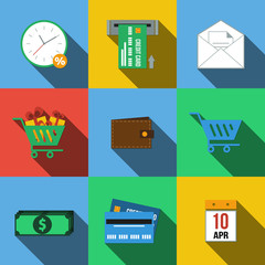 Set of icons in a flat style