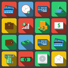 Set of icons in a flat style