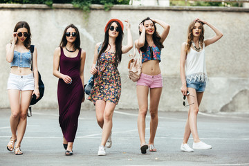Five beautiful young girls