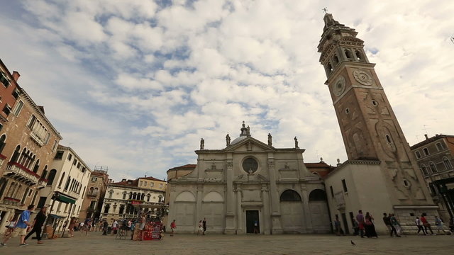 Time Lapse Santa Maria Formosa Church at Venice (Venezia) Veneto Italy