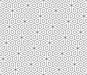 Vector moderne nahtlose Geometriemusterblume, abstrakter geometrischer Schwarzweiss-Hintergrund, Tapetendruck, monochrome Retro-Textur, Hipster-Modedesign