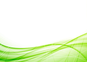Bright eco geometrical green wave layout