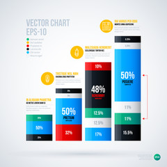 Infographics chart template on white background. EPS10