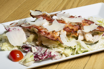 Bacon, chicken and cheese salad